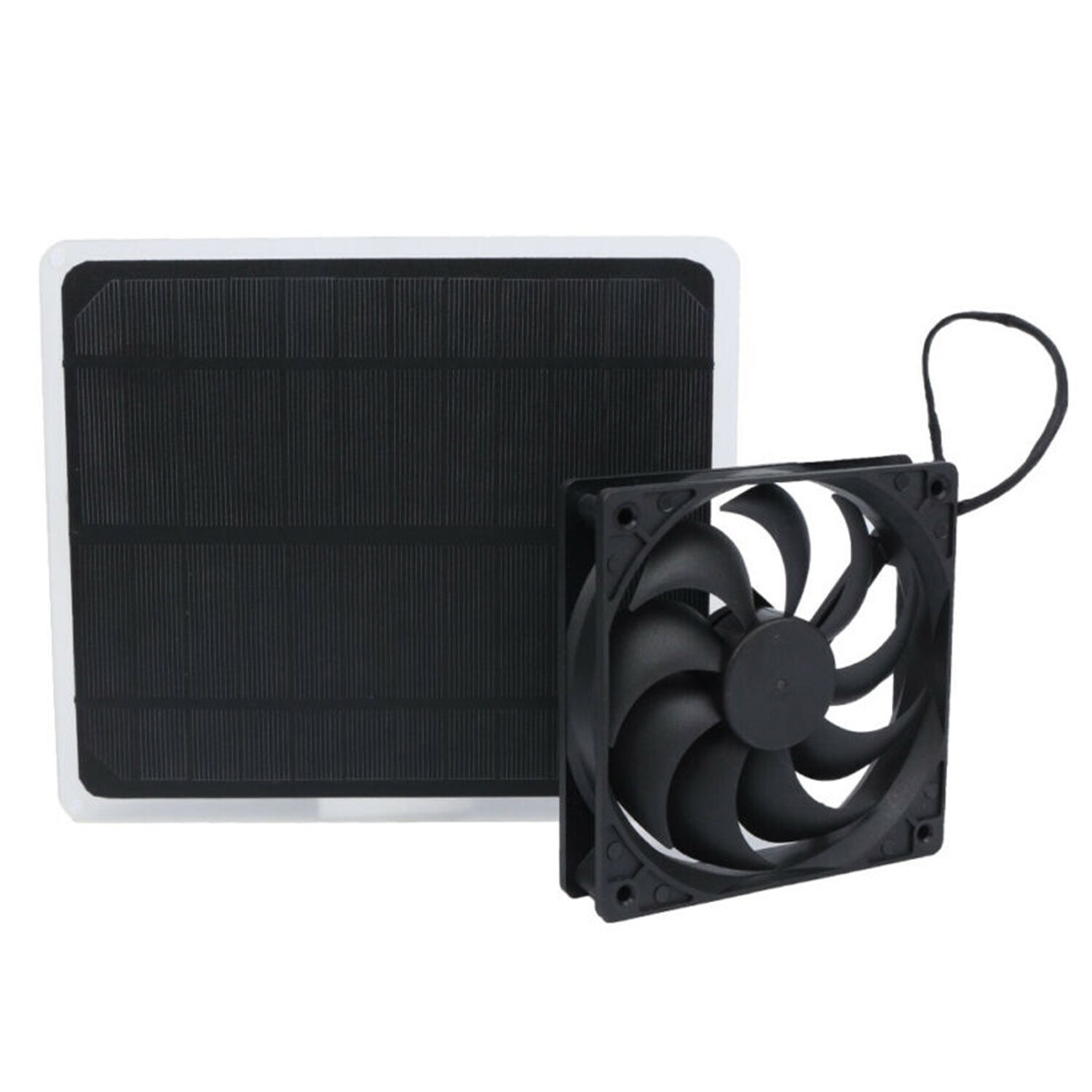 10W Zonnepaneel Fan Ventilator Monokristallijn Silicium Zonnecel Voor Kas Mini Cooling Ventilator Zonne-Ventilator: Default Title