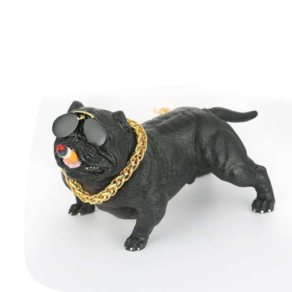 Bully Pitbull-decoración Interior para salpicadero de coche, adorno divertido para el hogar, accesorios sin Base,: Black