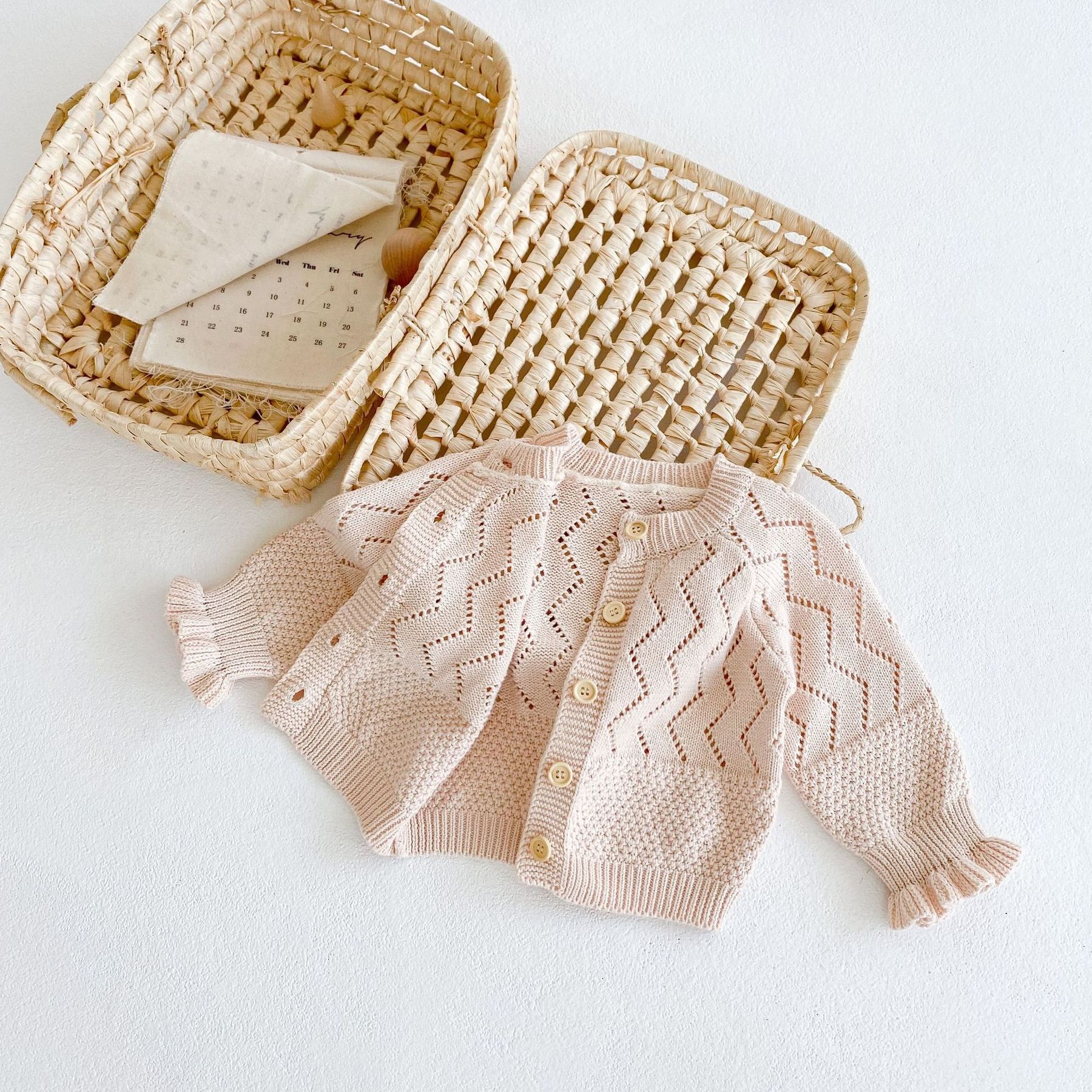 Koodykids Baby Meisje Herfst Gebreide Trui Vesten Bloemen Trui Gebreide Peuter Meisjes Lente Vest Kleding Top