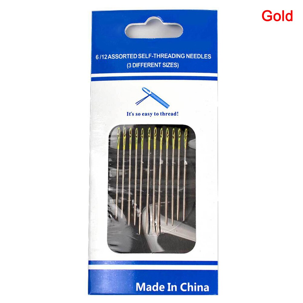 Self-Threading Needles Set Side Opening Hand Sewing Home Household Tools WXV