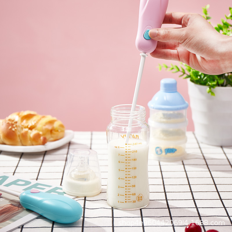 Mini elektrisk mælkeblender forlænger bærbar blender nyfødt baby kaffepisker æg rørende køkken kaffepisker også