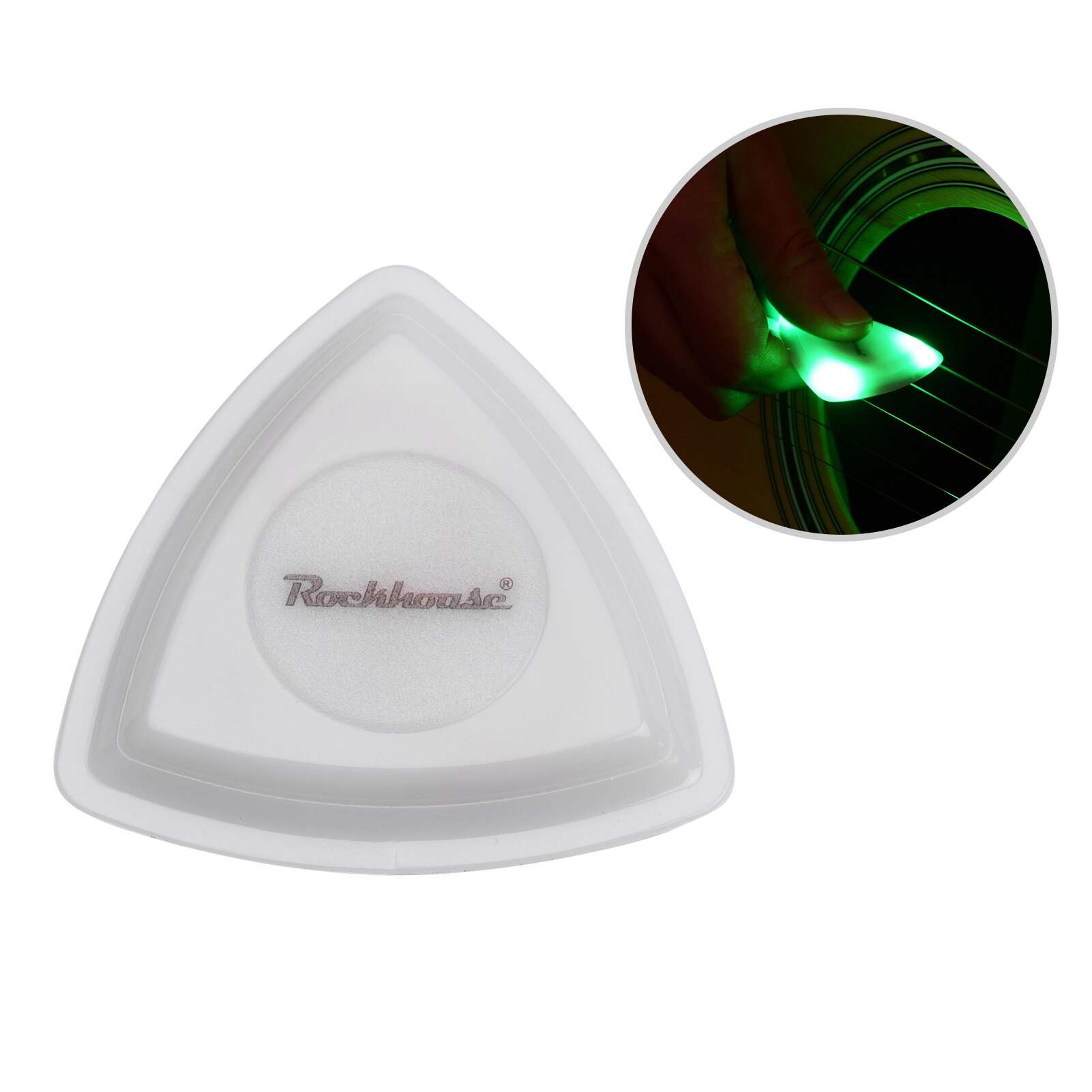 Rockhouse LED Guitar Pick Luminous Guitar Picks Built-in 3pcs LEDs for Acoustic Folk Guitar Electric Guitars Accessories