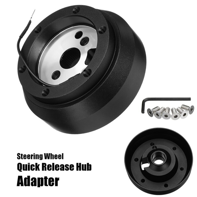 Car Steering Wheel Quick Release Hub Adapter Kit for Chevrolet for Dodge Jeep, Aluminum Steering Wheel Short Hub, 170H