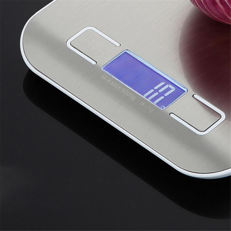Baking Electronic Scale Rechargeable 5kg-10kg/1g LCD Steel Electronic Digital Scale Kitchen Food Cooking Scale