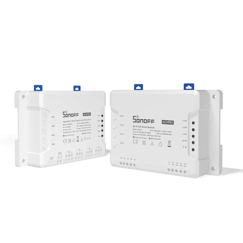 Sonoff 4CH R3/PRO R3 4 voies montage WiFI sans fil commutateur intelligent 433MHZ relais d'interrupteur à distance fonctionne avec Alexa Google Home