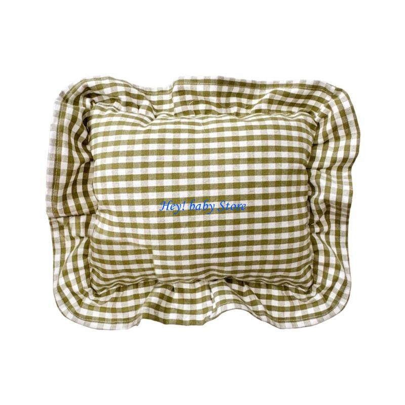 Q1FE Nordic Summer Baby Soothing Pillow Small Square Pillow Back Support Cushion Sleep Pillow Feature Not Removable