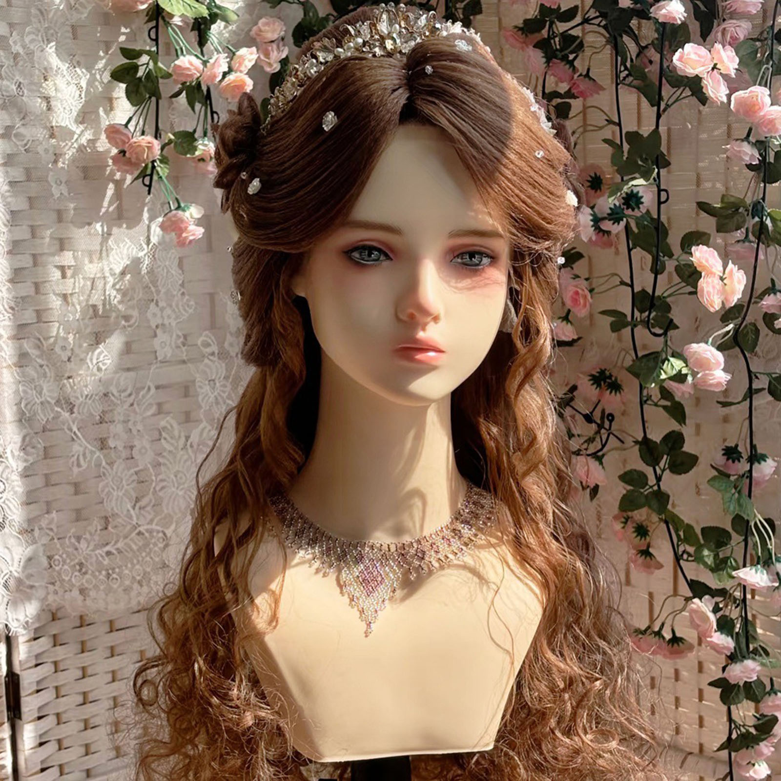 Tête de mannequin T1 pour lunettes et casquettes, présentoir de perruque, tête de mannequin féminin avec initié au style exécutif, tête d'entraînement