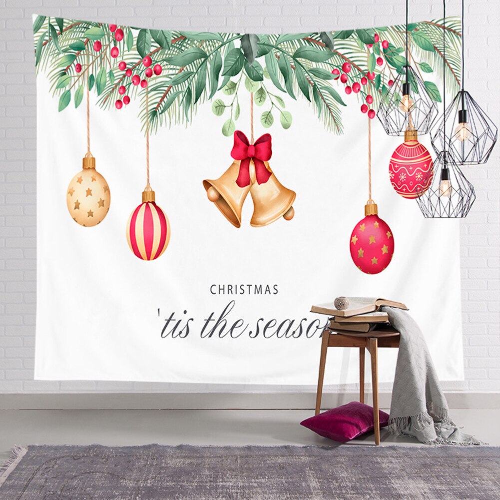 Snemand træ print væg gobelin juledekoration tæppe vægophængning gobelin dug tæppe baggrund stof gobelin