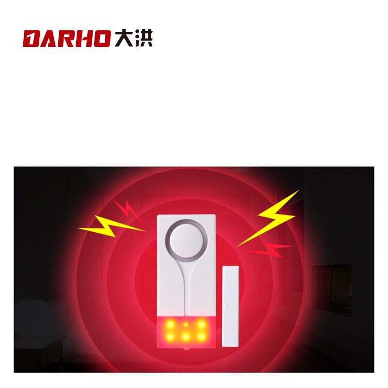 Darho Rode Flash Home Security Bel Met Geluid Venster Deur Magneet Sensor Detector Draadloze Alarm Systeem + Afstandsbediening