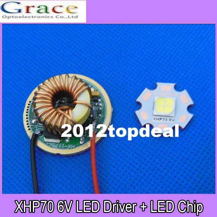 1 Set 30W 6V Cree XHP70 Natuurlijke Wit/Witte Led Emitter Lamp Light + 5 Modi 26mm 6V Led Driver