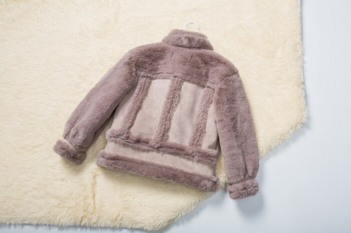 Ragazze cappotto di lana e per bambini di spessore di modo di cotone imbottito cappotto