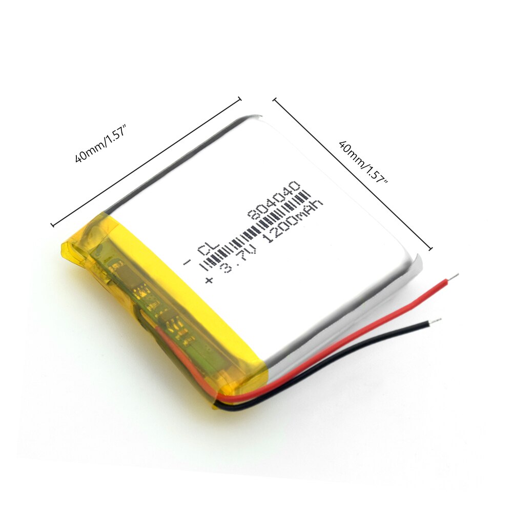 3.7V polymer lithium battery 804040 1200mAh large capacity Rechargeable Li-ion Cells For Camera MP3 MP4 MP5 GPS DVD LED Light