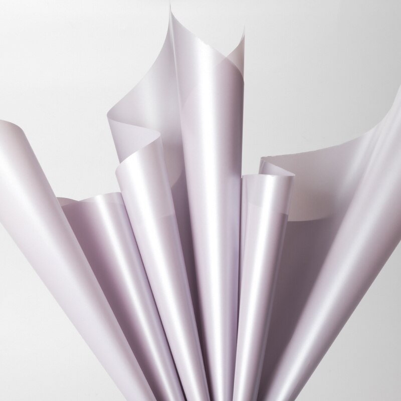 20Pcs Koreaanse Cloud Brokaat Zijde Satijn Textuur Film Opp Bloem Inpakpapier Boeket Bloemen Bloem Winkel Materialen: Light purple