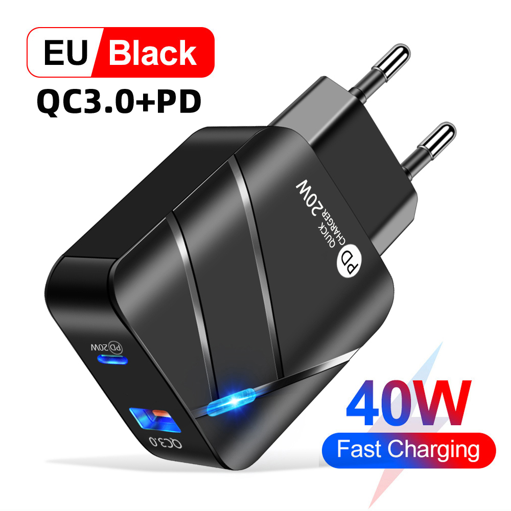 USB Charger PD Charger For iPhone 15 14 13 12 11 Xs Max Fast Charger PD3.0 QC3.0 Phone Charger Type C Tablets Charger: AU