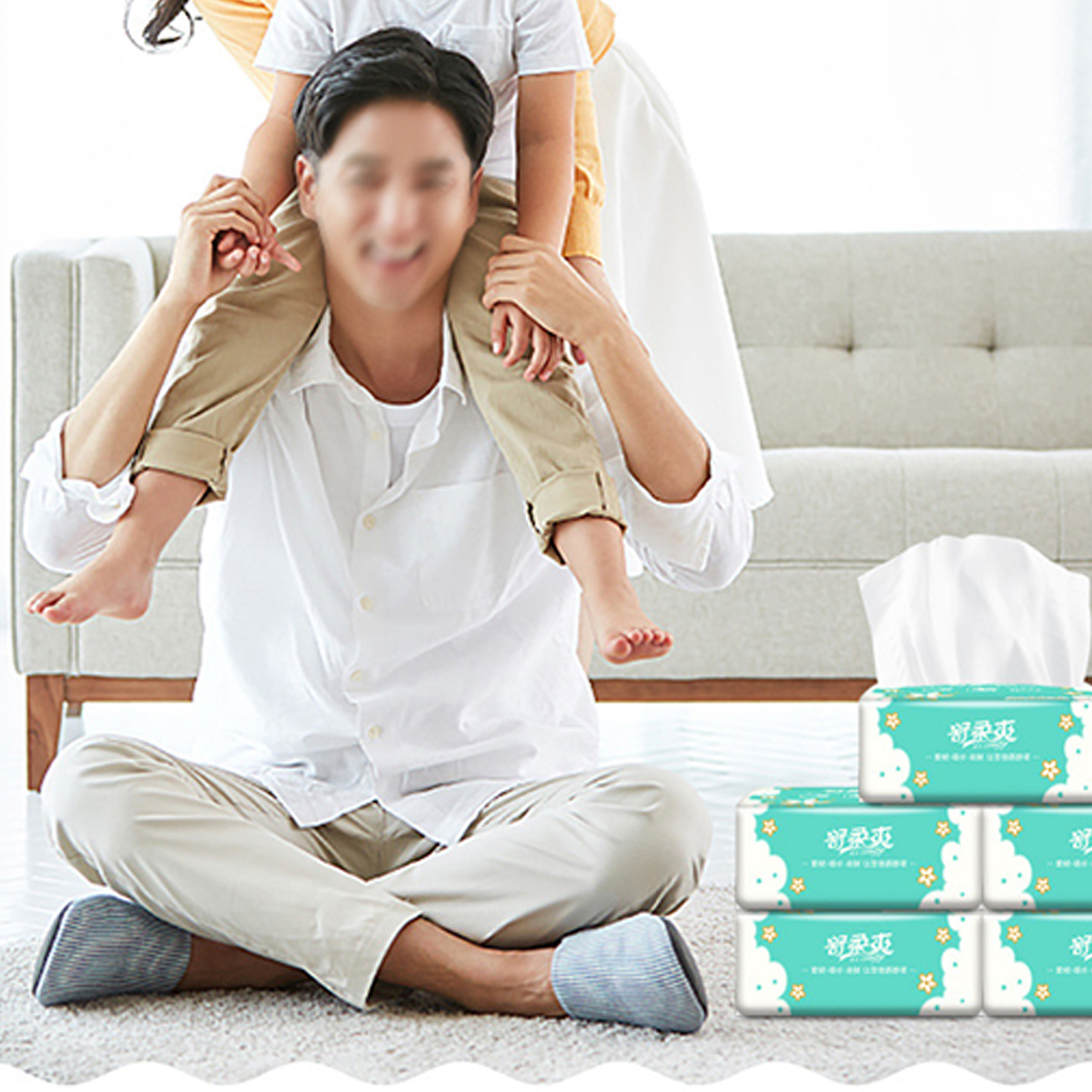 12 Bags 3 Layers Facial Tissue Paper Soft Primary Wood Pulp Pumping Paper Toilet Paper Napkin Paper Household Nakin Paper