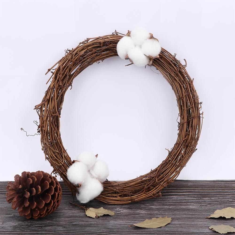 Natural Dried Grapevine Wreath DIY Handmade Christmas Xmas Door Hanging Grapevine Wreath Christmas Home Garden Decoration