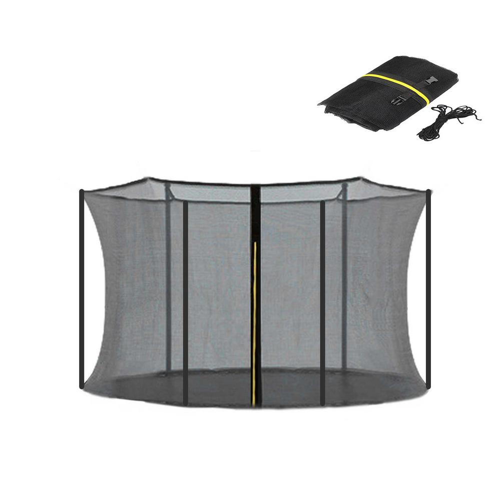 Trampoline Safety Net Replacement Inner Protection Fence Trampoline Protective Inner Net For 10/12/14 Feet 6/8 Poles Accessories: 10 feet 6 poles