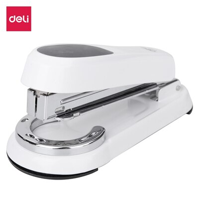 DELI E0333 Swivel Stapler Office Home Use 25sheets Smooth Stapling Rotatable Anvil Stationery: White