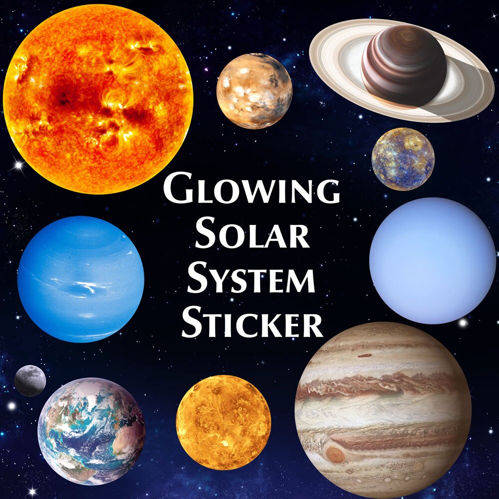 Glowing Solar System Sticker Bedroom Living Room Children's Room Luminous Wall Stickers