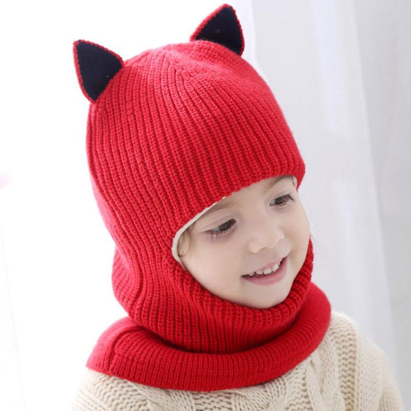 Doitbest 2-6 år vinter hat til børn beanies plus pels drenge beanie barn strik hatte beskytte ansigt hals kid piger øreflap hætter