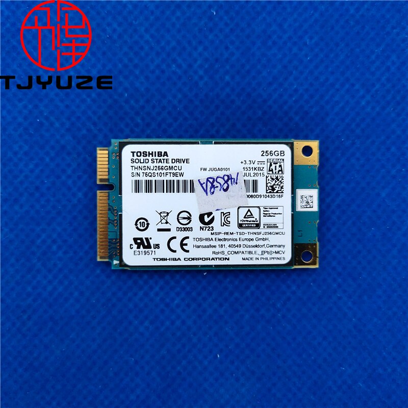 Toshiba THNSNJ256GMCU 256GB msata interno SSD 75QS101FT9EW FKB0EB A5A003662 A P366218