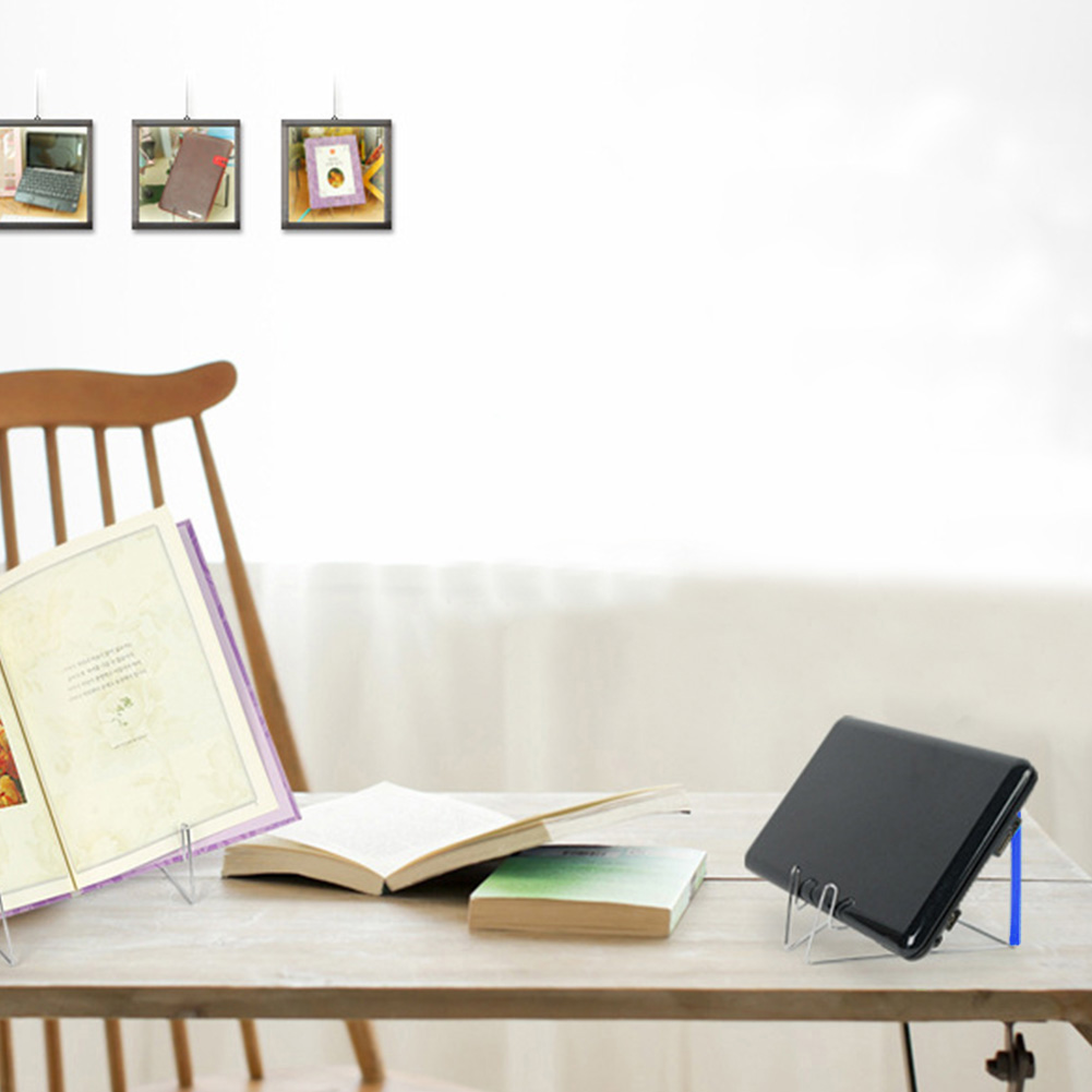 Rvs Studenten Document Boek Stand Base Draagbare Notebook Opslag Opvouwbare Boekensteunen Multifunctionele Lezen Houder