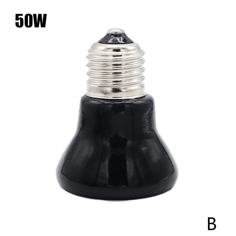 Huisdierverwarmingslamp infrarood keramische emitter warmtelamp huisdierbroedmachine kippen reptielenlamp 25/50/ 75/100w: B