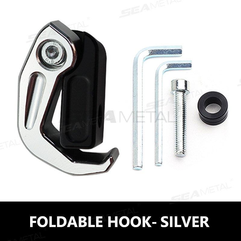 BLALION-soporte para casco de motocicleta, gancho para bolsa de equipaje de aluminio CNC, ganchos para colgar, bolsas para casco de motocicleta, ganchos para dispositivos: Gris oscuro