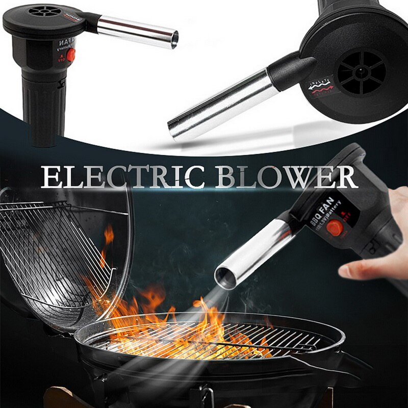Durable Electric BBQ Air Blower Fan For Charcoal Grill Campfire Fireplace Handheld Electric Fan for Camping Picnic Air Blower