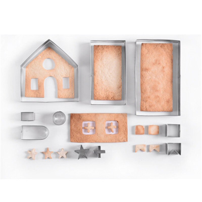 Jul pepparkakshus kakskärare set pepparkakor sugarcraft fräs kexform jul bakning konditorivaror