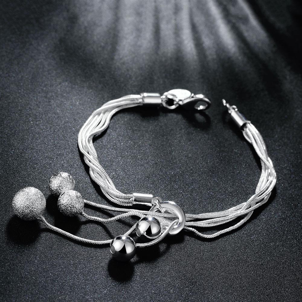 Charm 925 Sterling Zilveren Armbanden Ketting Oorbel Sieraden Set Voor Vrouwen Party Meisje Student Kwasten Opknoping Kralen