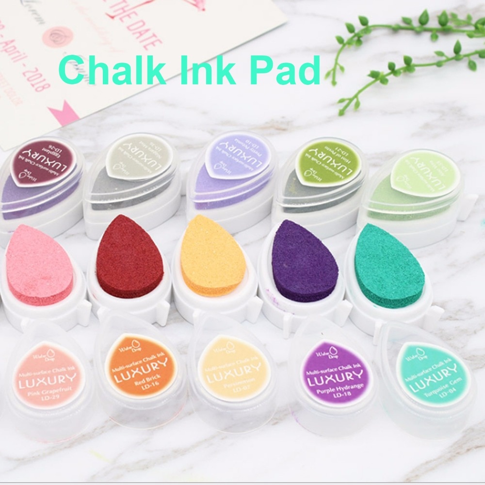 40 kleuren waterdruppels multifunctionele drukinkt pad krijt water pigment stempelkussen (pak van 40)