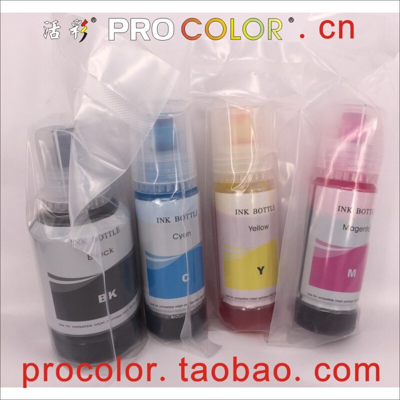 T 102 502 T502 EcoTank CISS Dye ink refill kit For Epson ET-2700 ET-2750 ET-3700 ET-3750 ET-4750 ET 2700 2750 3700 3750 printer: 4 Color- all dye ink