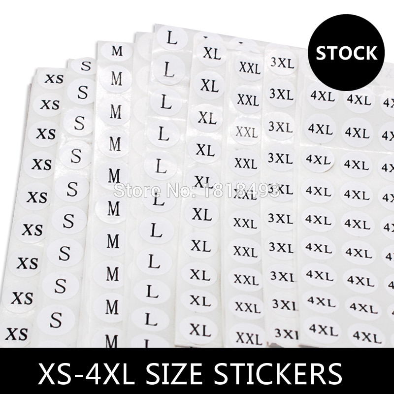 Size 40 Sticker Stock printed white size label stickers, number ta... – Grandado