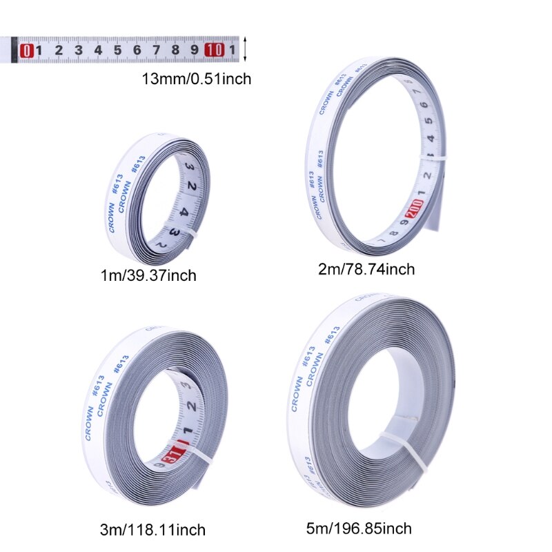 Stainless Steel Miter Track Tape Measure Self Adhesive Metric Scale Ruler T-track Router Table Saw Woodworking Tool