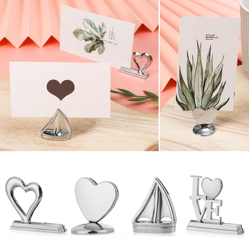 Wedding Table Number Holder Stands Name Seating Labels Placecard Clips Photo Cards Display Stand for Anniversary Party