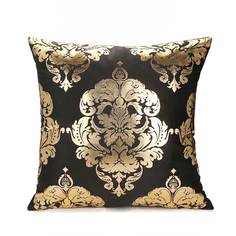 noir or haut de gamme oreiller adapté à la décoration de la maison coussin canapé coussin oreiller couverture 45*45