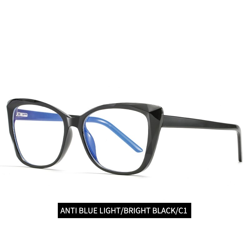 ¡Novedad de ! Gafas de ordenador Simvey con filtro de luz azul, lentes transparentes TR90, gafas de protección de luz azul grandes para mujer, gafas antiazules de gran tamaño: black