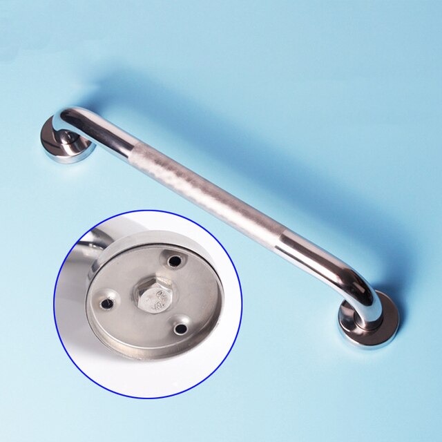 304Stainless Steel Non-slip Handrail,Wall-mounted Toilet Handrail,Bathroom Grab Bar Shower Safety Support For disabled Accessory: 40cm