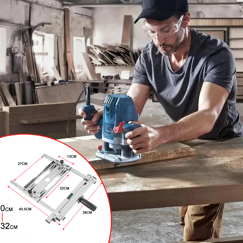 Houtbewerking Randgeleider Elektriciteit Cirkelzaag Snelle positionering Steunplank Snijmachine Houtbewerking Router Werktuigmachines