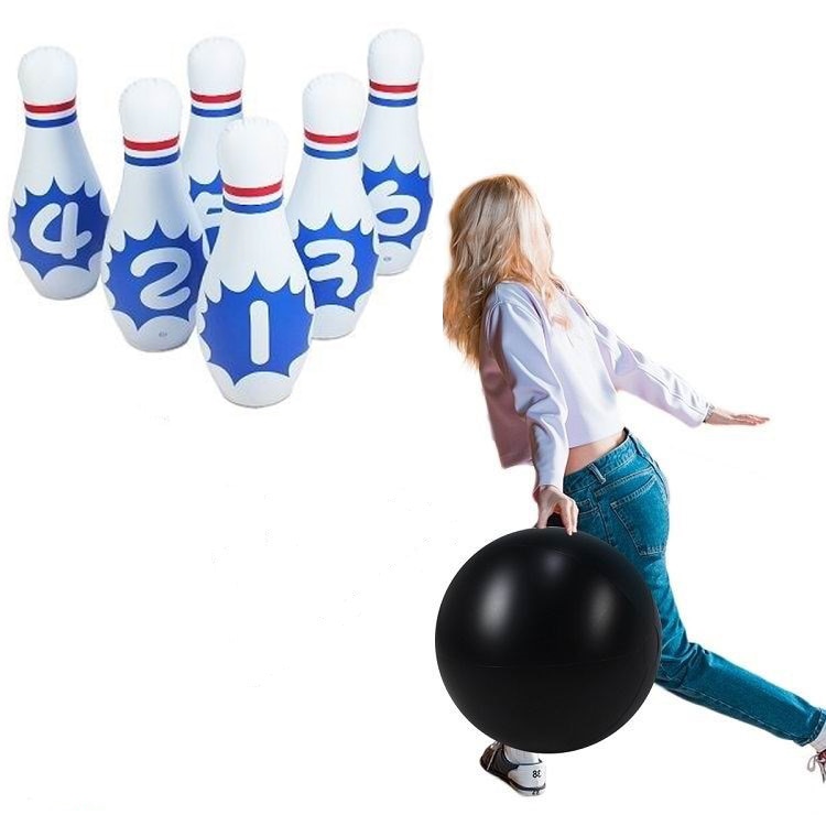 Kids Bowling Set Opblaasbare Outdoor Speelgoed Hilarische Fun Jumbo Opblaasbare Bowling Pins Voor Peuter Gazon Spelen Sport Games