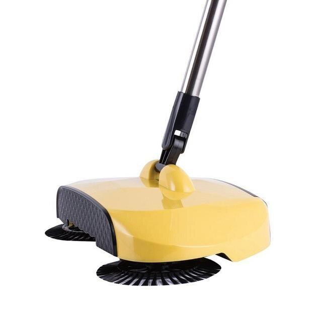 48 balayeuse poussée Type main poussée magique balai pelle à poussière poignée ménage nettoyage paquet main poussée balayeuse vadrouille: Jaune