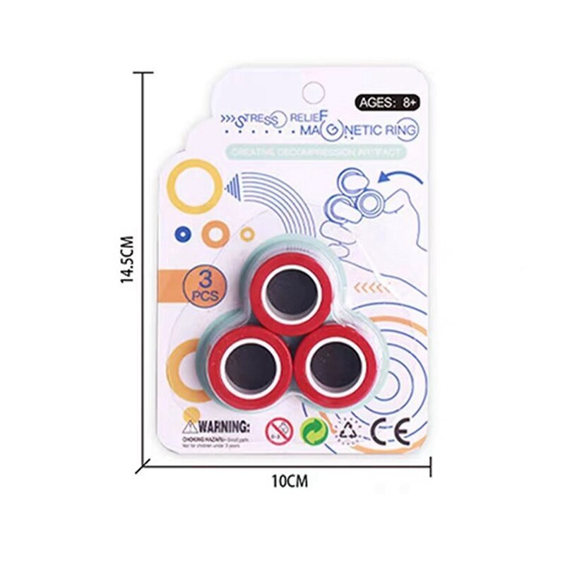 Anti Stress Magnetische Ring Speelgoed Decompressie Speelgoed Druk Magic Stress En Angst Relief Depressie Anti Ring Voor Kinderen En Volwassenen