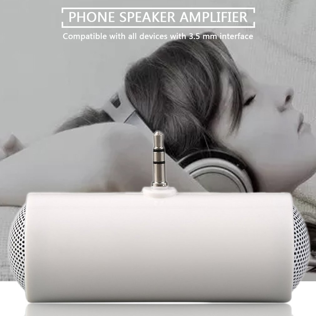 Stereo Mini Speaker MP3 Player 3.5mm Latest white portabledurable Amplifier Loudspeaker For Mobile Phone