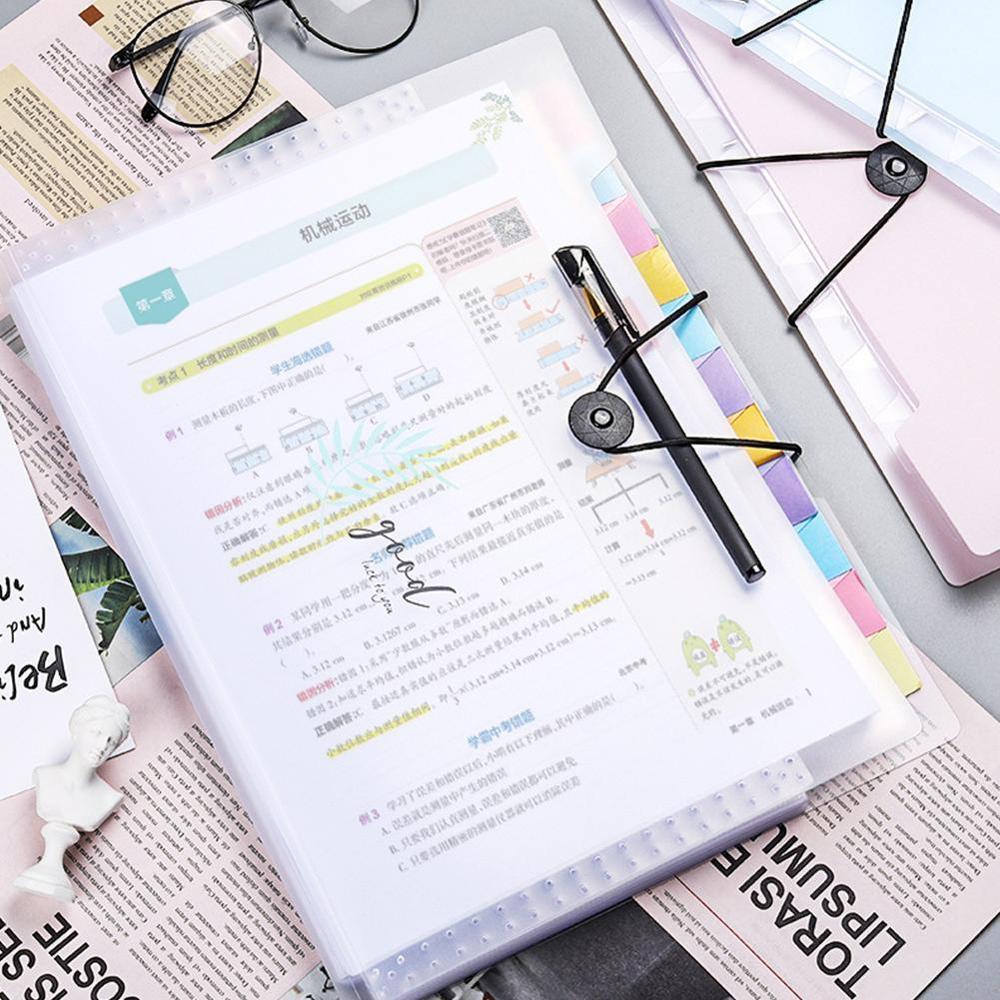 1pc 245*235mm Document Folders For School Office Organizers For Documents Folder Office School Expanding File Organ Bag Bin W6L4