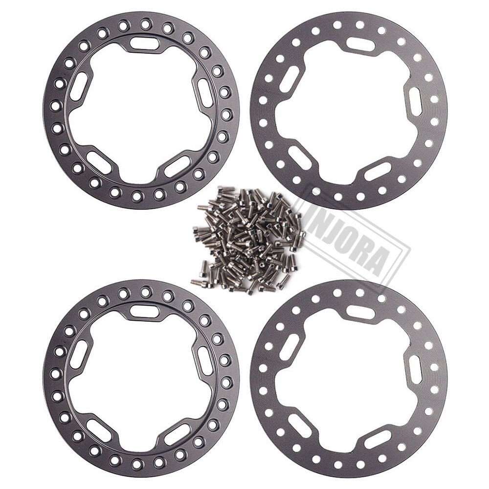 INJORA 4Pcs 52MM Aluminum Alloy 1.9" Wheel Ring for 1/10 RC Crawler Axial SCX10 Traxxas TRX4