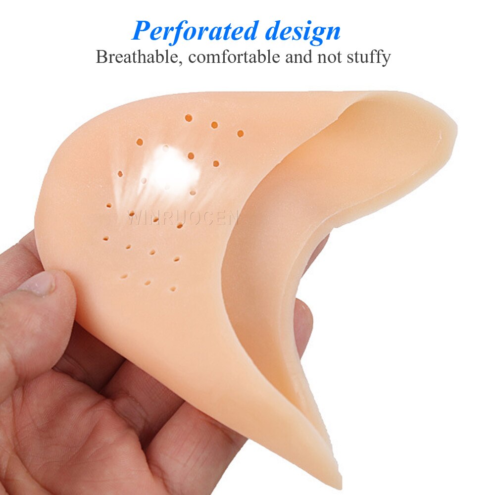 Gel de silicona elástico de para danza del Ballet, Protector para el antepié con agujeros transpirables, plantilla para aliviar el dolor en los dedos del pie