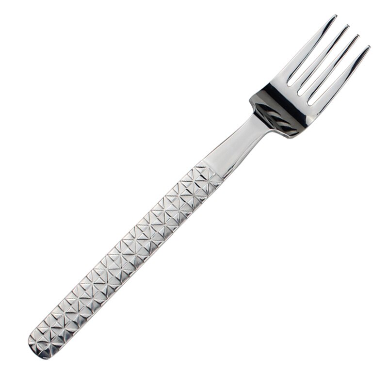 LUCF elegante diamant textur griff Besteck edelstahl Westlichen Luxus Geschirr metall sanfte besteck für familie: 3229Abendessen Gabel