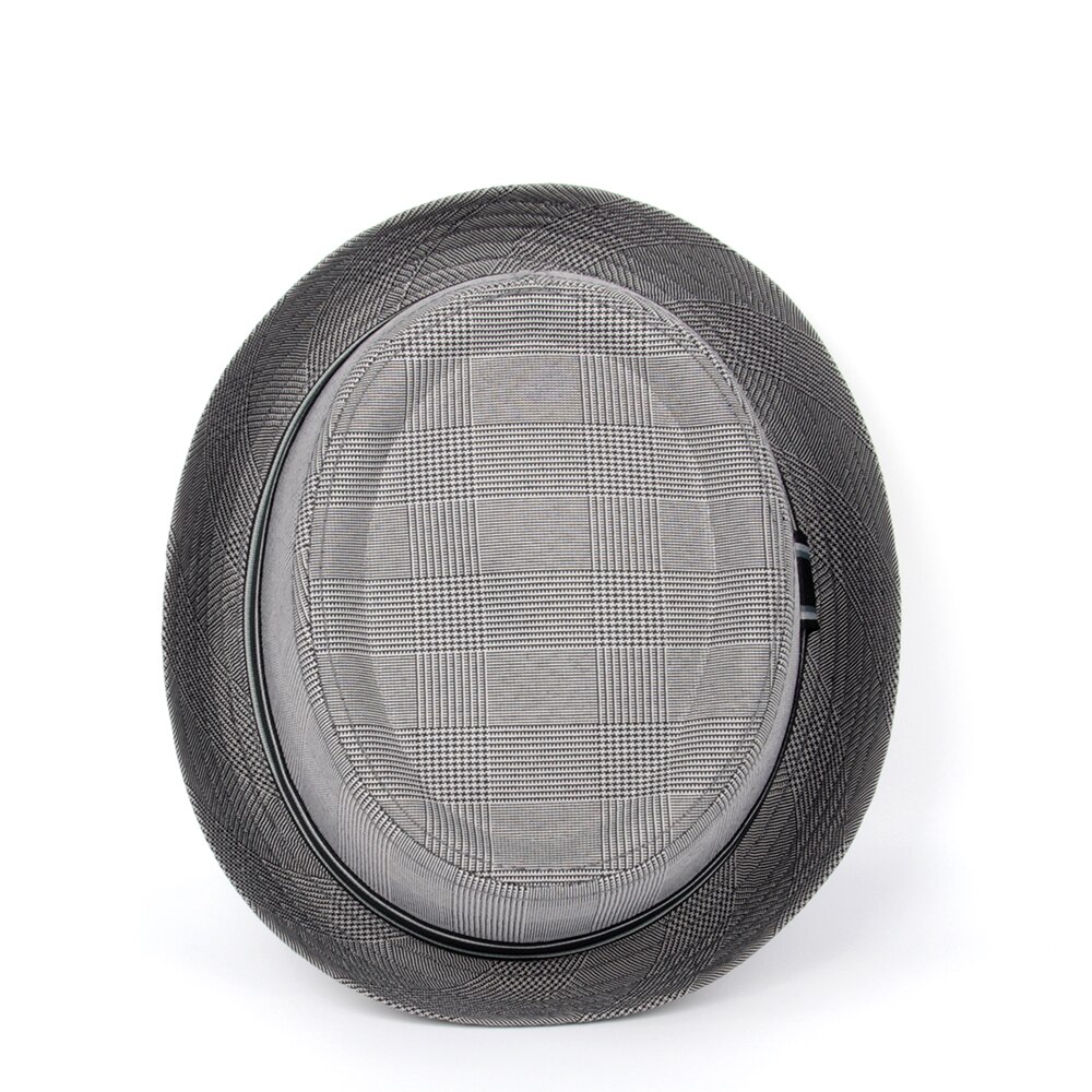 Mænd solhat flad pork pie hat til gentleman far bowler porkpie kirke jazz hat stor størrelse sml xl