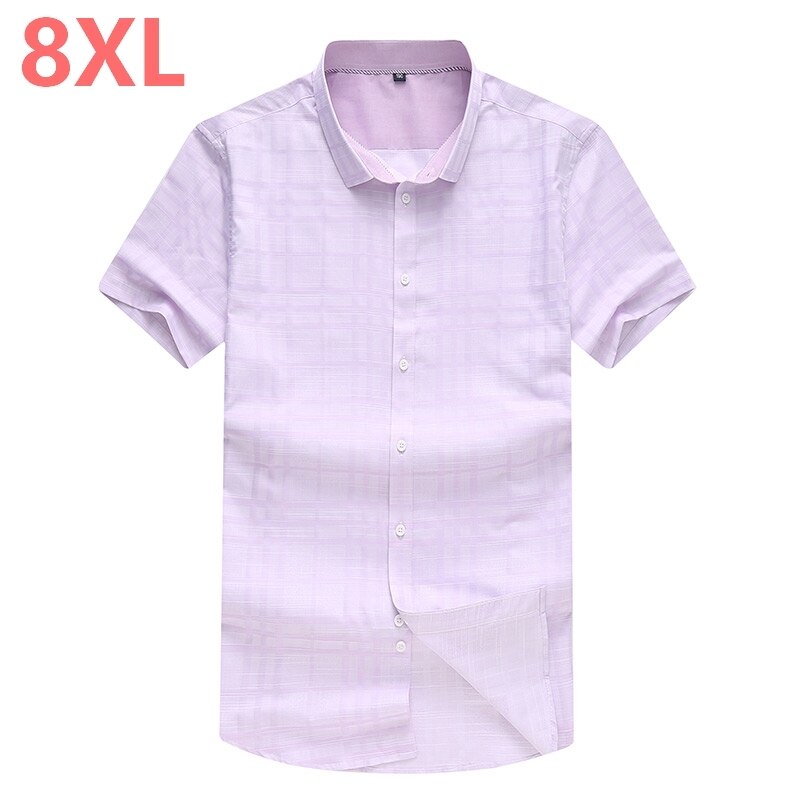 10XL 8XL 7XL 6XL nueva camisa de talla grande para hombre de manga corta el verano Añadir fertilizante mayor camisa de manga corta para hombre